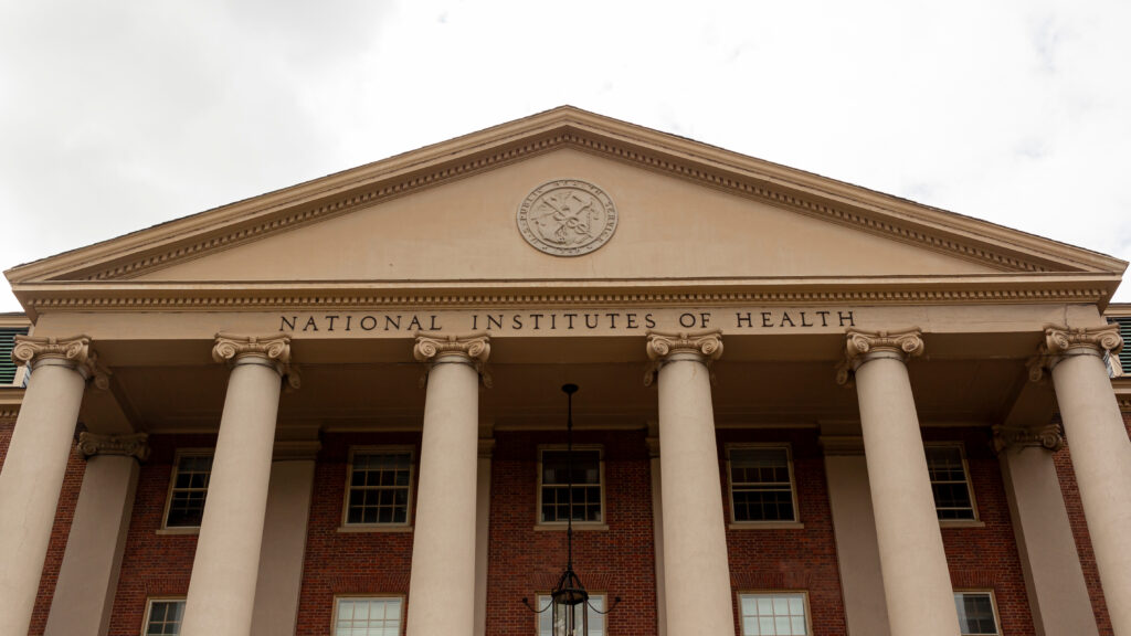 Stat News article header about the lawsuit against NIH