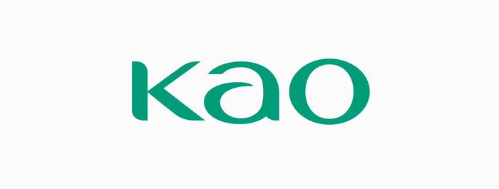 Kao Corporation logo and financial report graphic