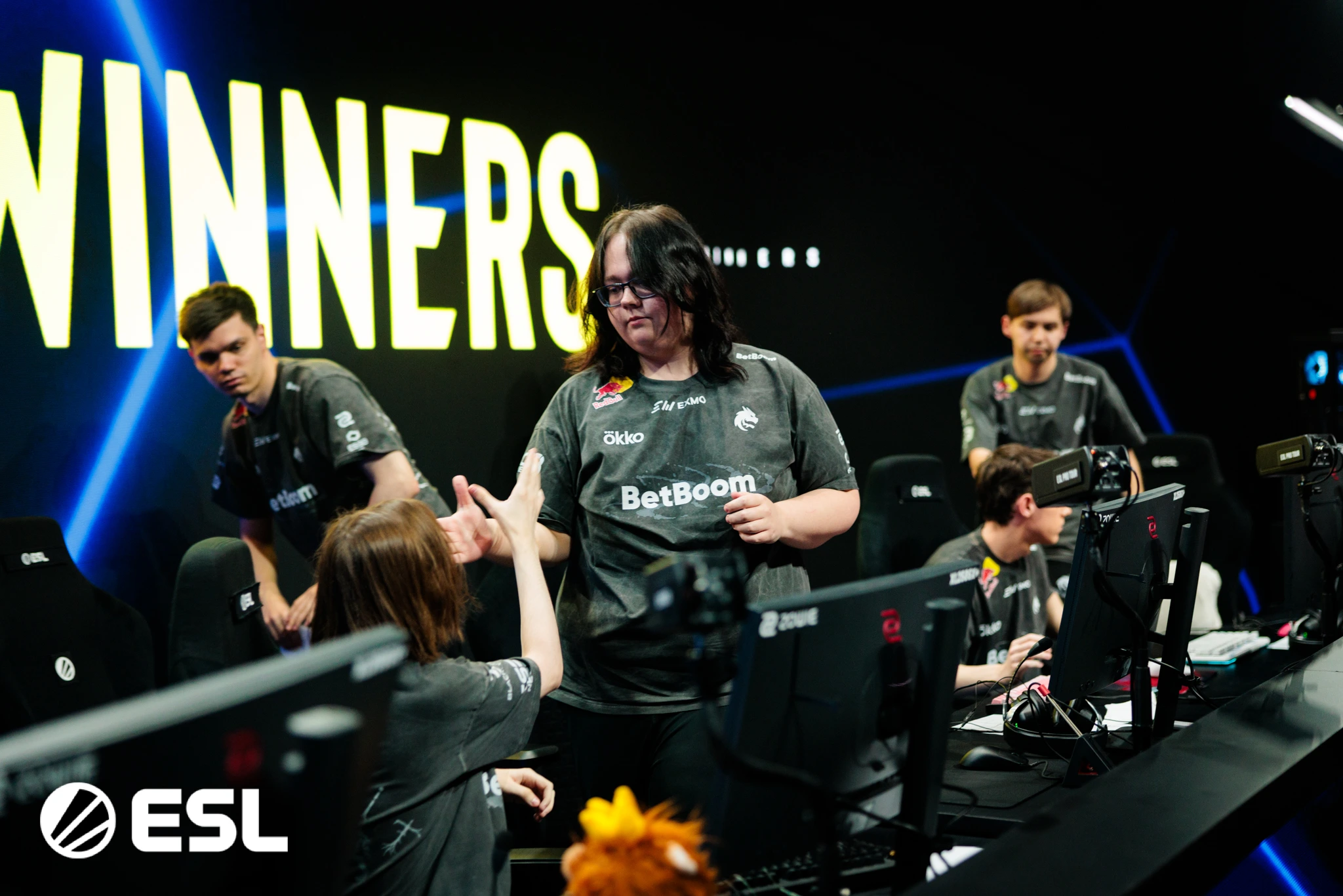 Team Spirit eliminating Falcons at IEM Rio 2026