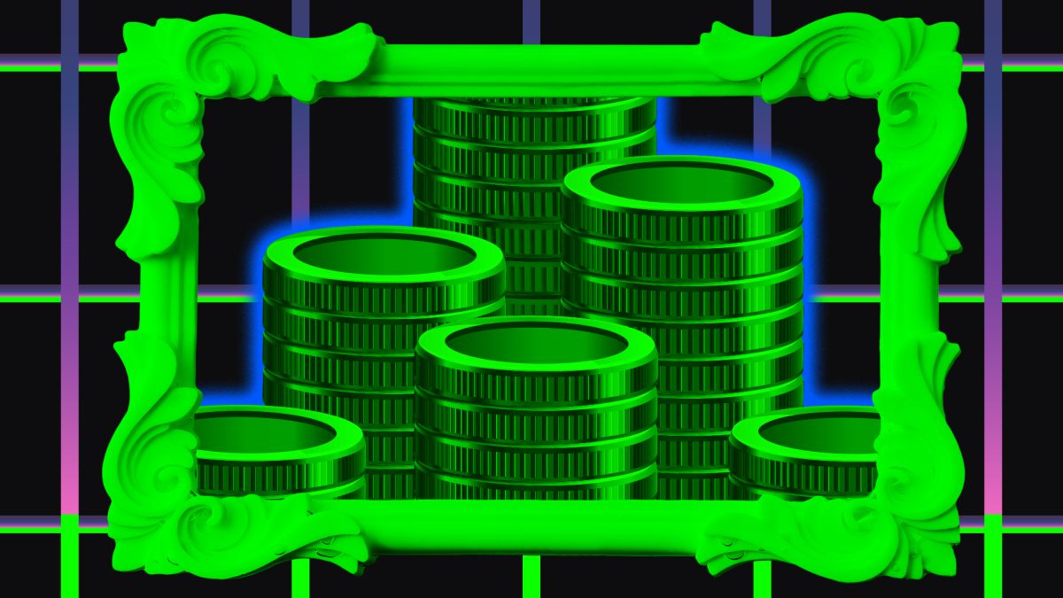 Illustration representing tokenized stocks and digital-asset banking