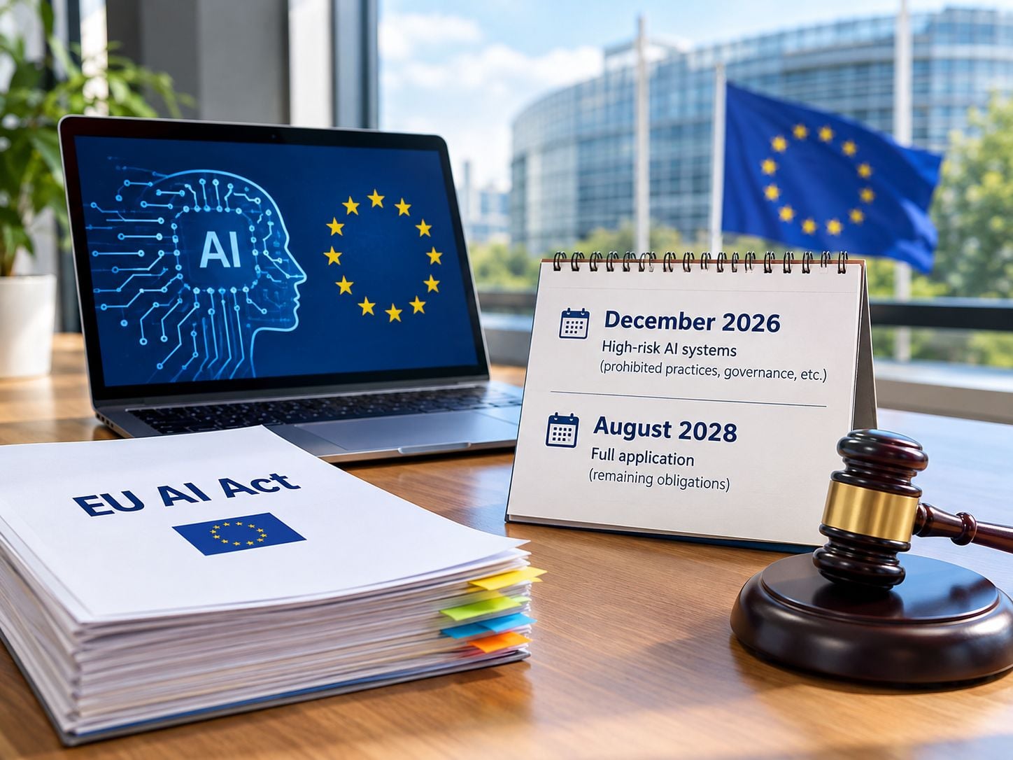 EU AI Act deadlines infographic