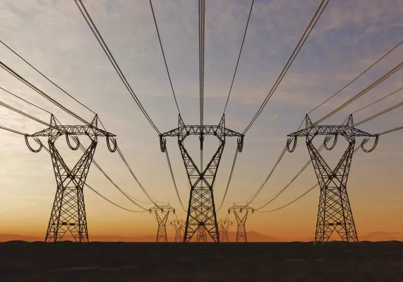 AI data center power lines