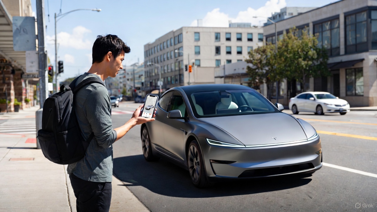 Tesla Robotaxi App Interface