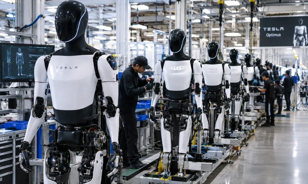 Tesla Optimus production line