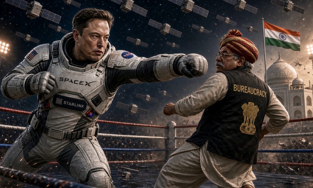 Elon Musk and SpaceX Starlink imagery