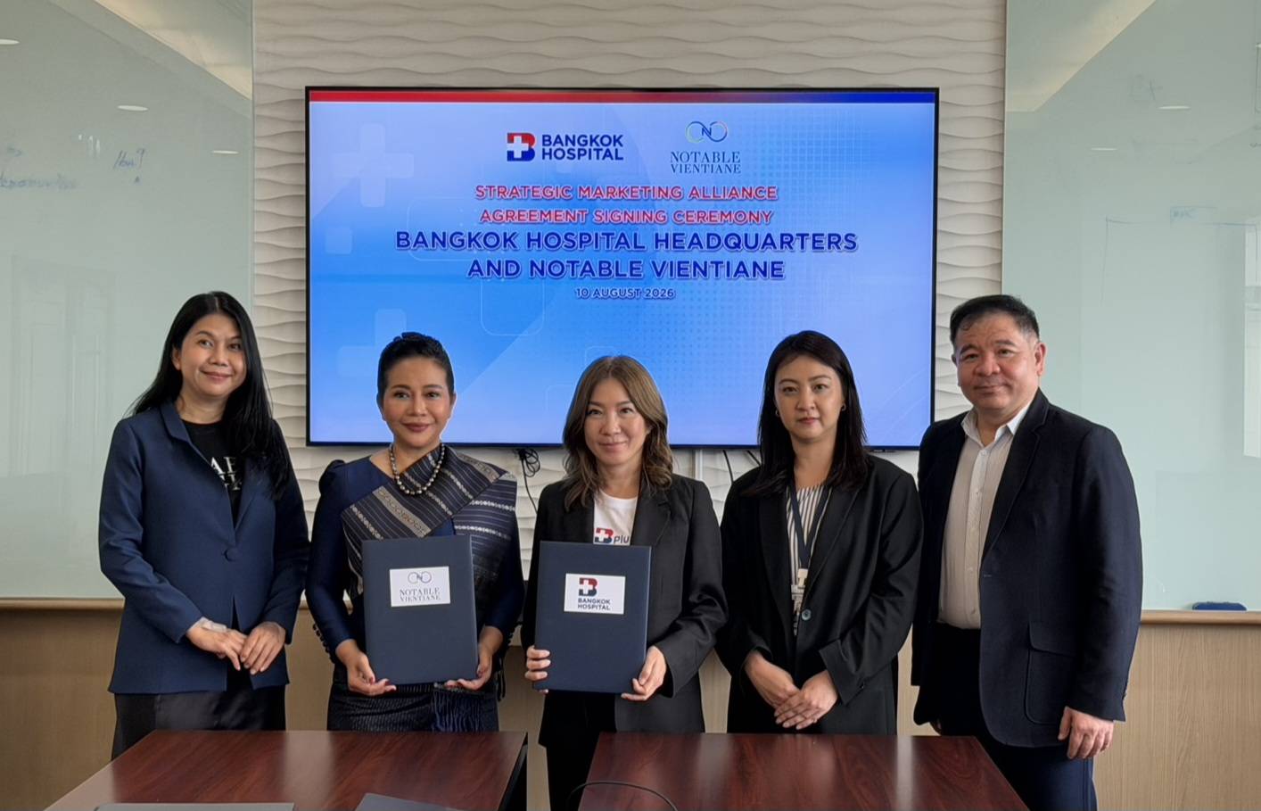 Bangkok Hospital partnership announcement with Notable Vientiane