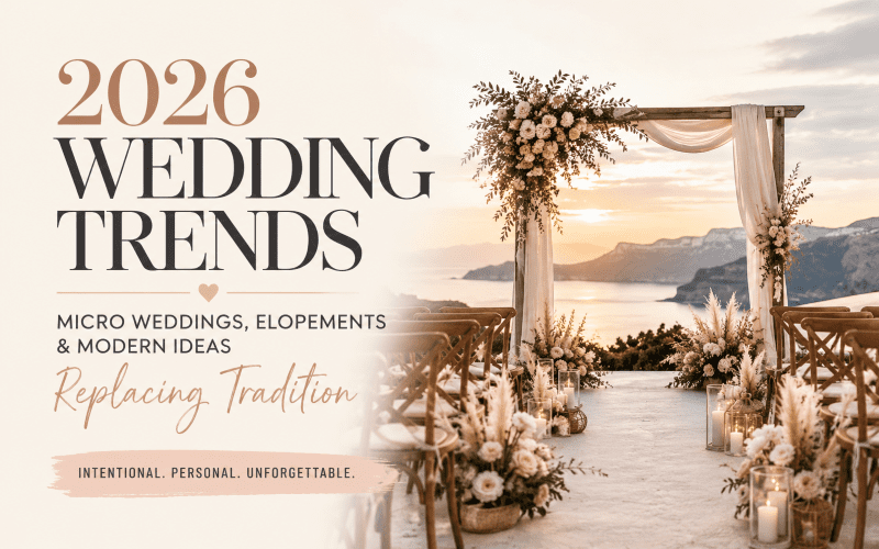 Bride and groom walking together outdoors in natural light, representing the shift toward more intimate, personalized wedding celebrations
