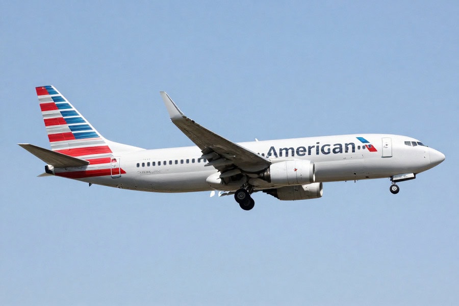 American Airlines aircraft in profile