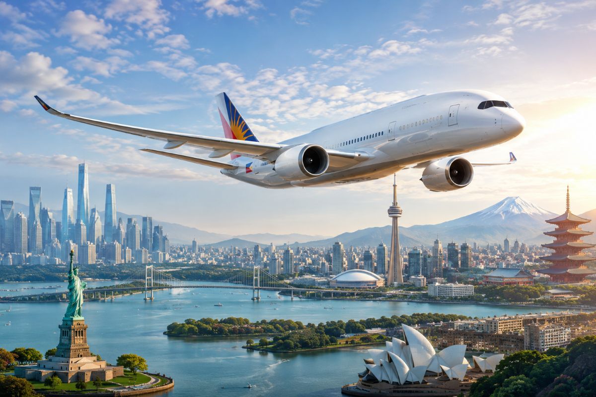 Philippine Airlines A350 Dreamliner in flight