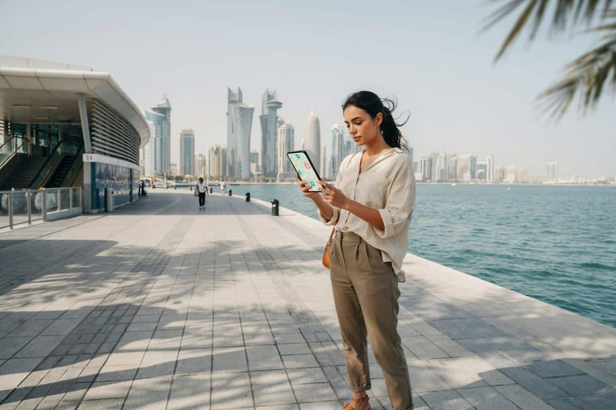 Middle East AI tourism illustration