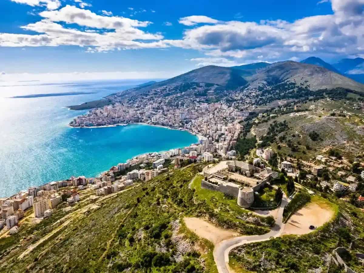 Saranda port and cruise ship arrival