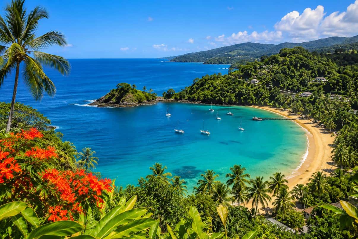 Tropical Bay from the Lookout, illustrating the scenic attractions driving Trinidad tourism