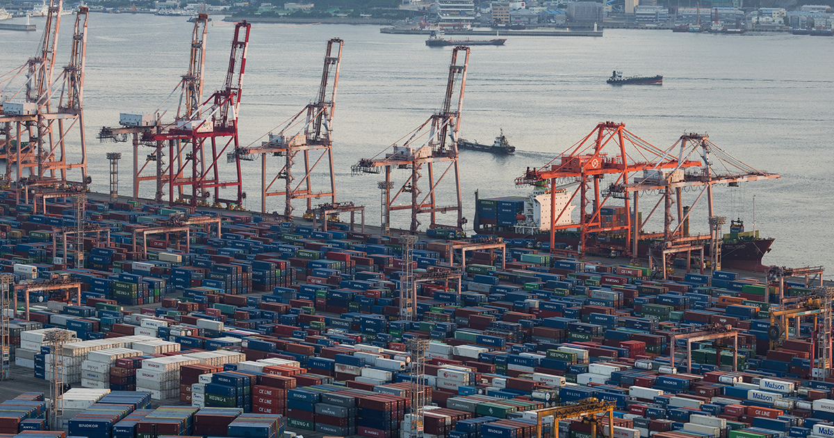 South Korean port — a key node in the rerouting of tariff-affected goods destined for the U.S. market