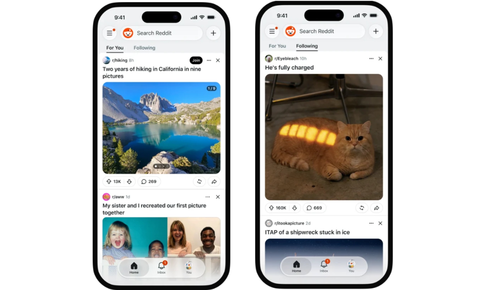 Screenshot of the new Reddit homepage featuring a TikTok-style For You Page