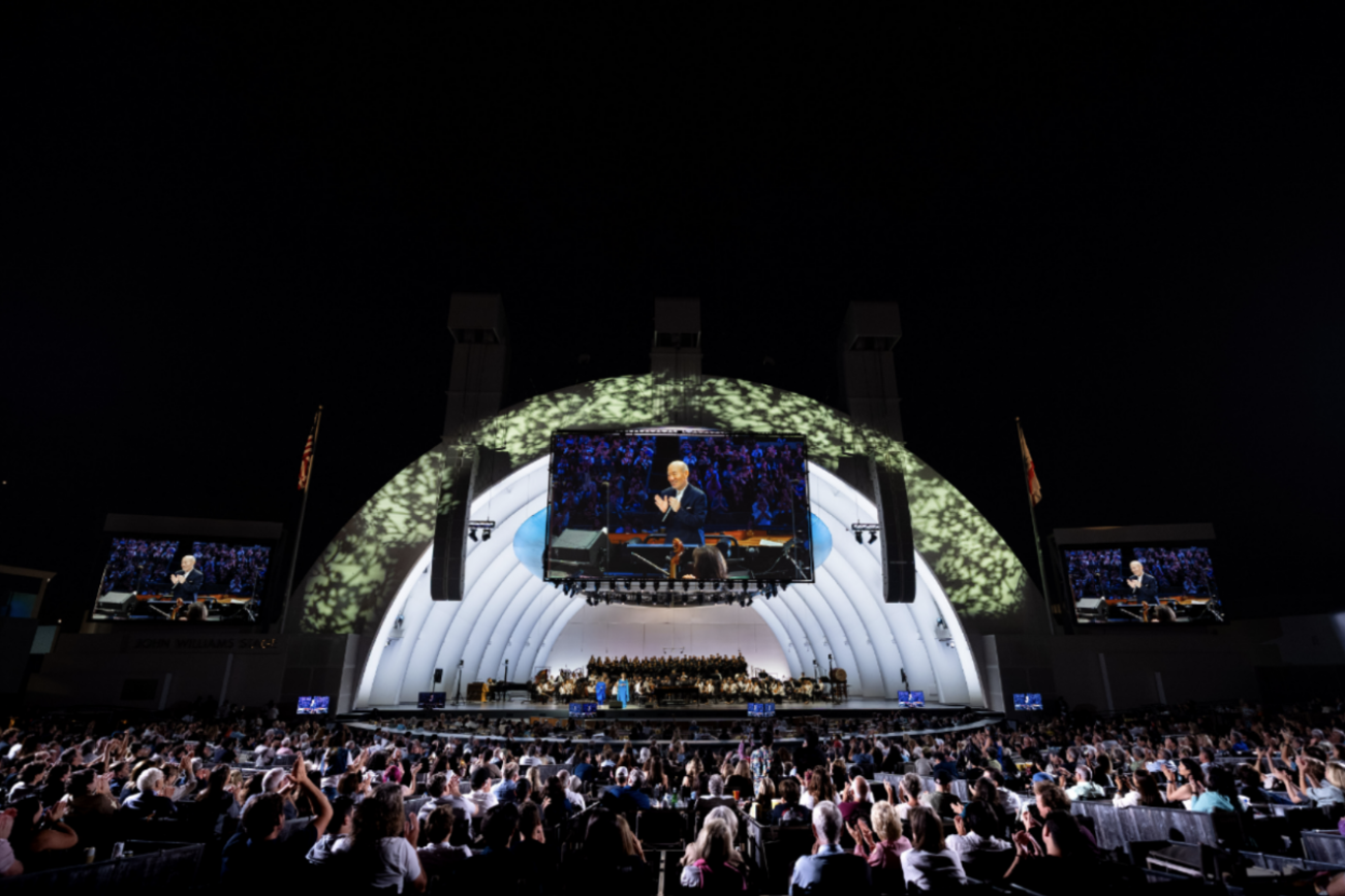 Joe Hisaishi performing with orchestra