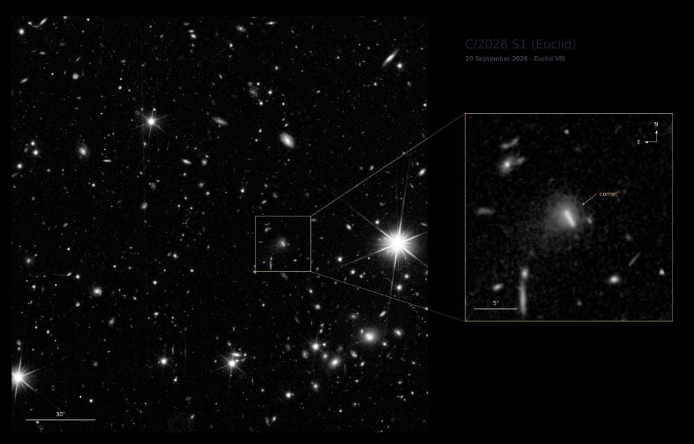 Illustration or observation data of Comet C/2026 S1 (Euclid)