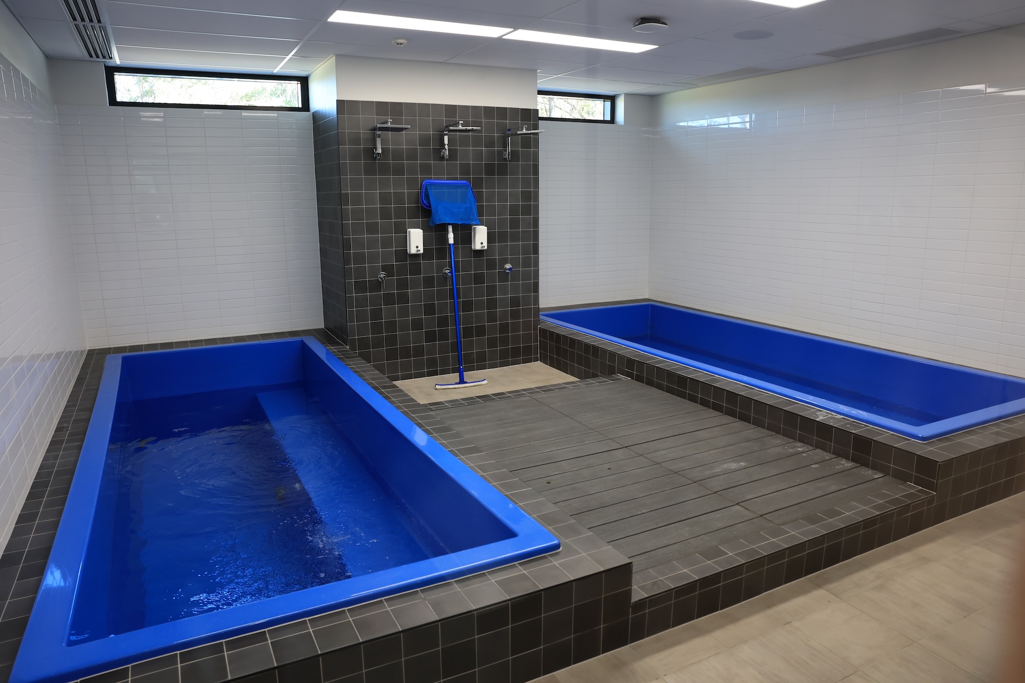 Marketing image of smart cold plunge tub with temperature controls and app connectivity for at-home recovery