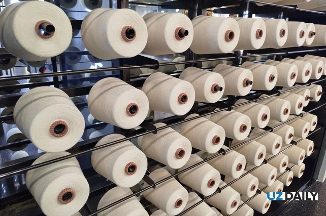 Uzbek textile factory production line