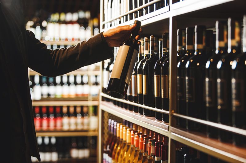 US retail wine sales data chart
