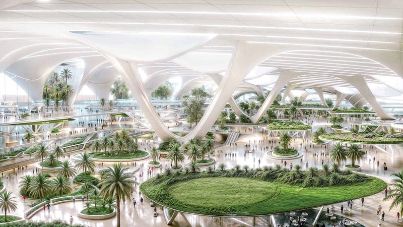 Concept art of Al Maktoum International Airport