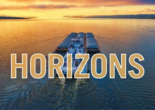 Horizons column header representing global shipping and waterway disruption analysis