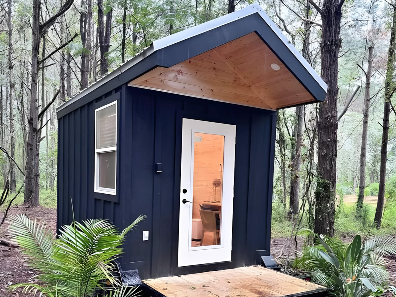 The Mantra micro cabin by Simplify Further Tiny Homes — a stripped-down, low-cost shelter starting at $17,000
