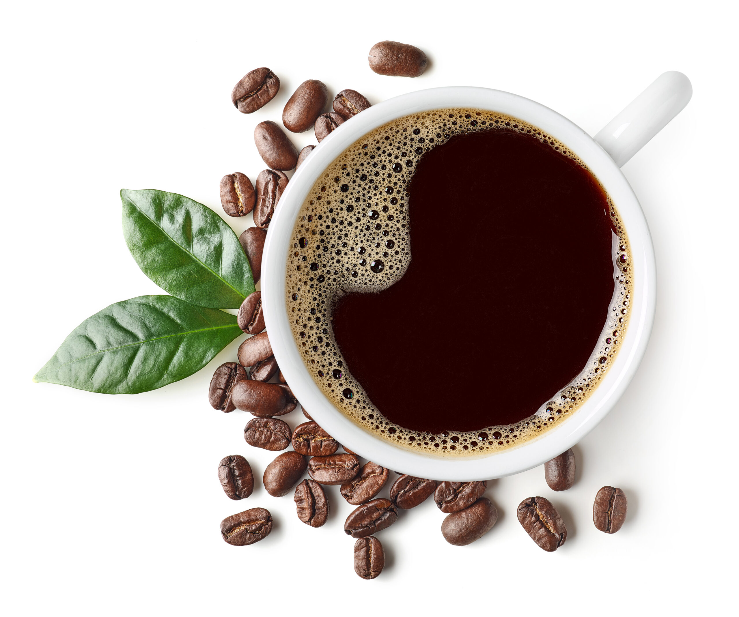 Coffee beans on a pile